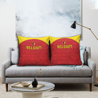 Belgium Football 2026 Pillow Cover Belgian Lion Sporty Style