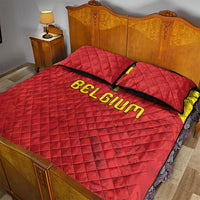 Belgium Football 2026 Quilt Bed Set Belgian Lion Sporty Style