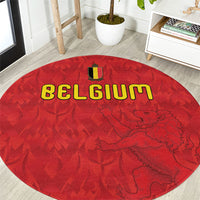 Belgium Football 2026 Round Carpet Belgian Lion Sporty Style