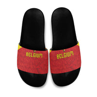 Belgium Football 2026 Slide Sandals Belgian Lion Sporty Style
