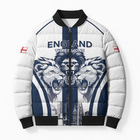 Custom England Football 2026 Bomber Puffer Jacket Three Lions Special Style