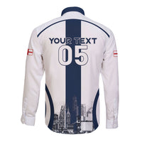 Custom England Football 2026 Long Sleeve Button Shirt Three Lions Special Style