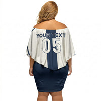 Custom England Football 2026 Off Shoulder Short Dress Three Lions Special Style