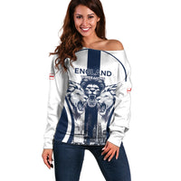 Custom England Football 2026 Off Shoulder Sweater Three Lions Special Style
