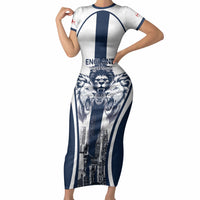 Custom England Football 2026 Short Sleeve Bodycon Dress Three Lions Special Style