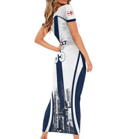 Custom England Football 2026 Short Sleeve Bodycon Dress Three Lions Special Style