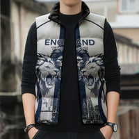 Custom England Football 2026 Sleeveless Puffer Jacket Three Lions Special Style