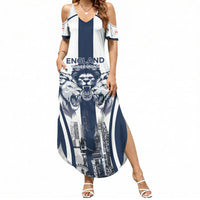 Custom England Football 2026 Summer Maxi Dress Three Lions Special Style