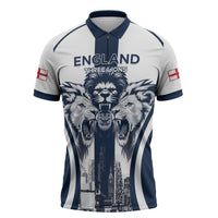 Custom England Football 2026 Zipper Polo Shirt Three Lions Special Style