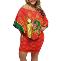 Custom Portugal Football 2026 Off Shoulder Short Dress Road To Glory