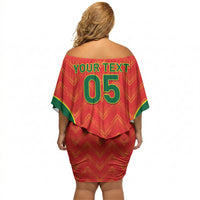 Custom Portugal Football 2026 Off Shoulder Short Dress Road To Glory