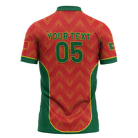 Custom Portugal Football 2026 Zipper Polo Shirt Road To Glory