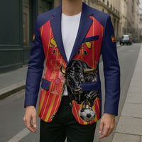 Custom Spain Football 2026 Blazer La Roja Brave Bull Striped Style