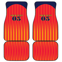 Custom Spain Football 2026 Car Mats La Roja Brave Bull Striped Style