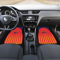 Custom Spain Football 2026 Car Mats La Roja Brave Bull Striped Style