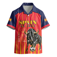 Custom Spain Football 2026 Kid Hawaiian Shirt La Roja Brave Bull Striped Style