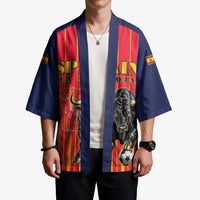 Custom Spain Football 2026 Kimono La Roja Brave Bull Striped Style