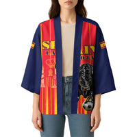Custom Spain Football 2026 Kimono La Roja Brave Bull Striped Style