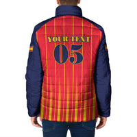 Custom Spain Football 2026 Padded Jacket La Roja Brave Bull Striped Style