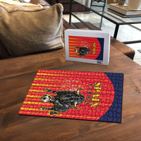 Spain Football 2026 Puzzle La Roja Brave Bull Striped Style
