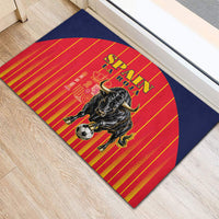 Spain Football 2026 Rubber Doormat La Roja Brave Bull Striped Style