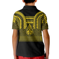 Philippines Filipinos Kid Polo Shirt Igorot Tribal Pattern Black
