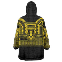 Philippines Filipinos Wearable Blanket Hoodie Igorot Tribal Pattern Black