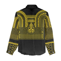 Philippines Filipinos Women Casual Shirt Igorot Tribal Pattern Black
