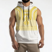 Philippines Filipinos Sleeveless Hoodie Igorot Tribal Pattern White