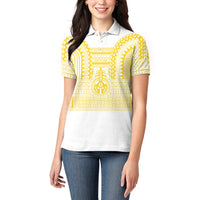 Philippines Filipinos Women Polo Shirt Igorot Tribal Pattern White