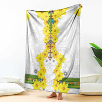 Enkutatash Ethiopia New Year Blanket Tilet Pattern With Adey Abeba Flowers