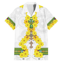 Enkutatash Ethiopia New Year Family Matching Mermaid Dress and Hawaiian Shirt Tilet Pattern With Adey Abeba Flowers LT05 - Wonder Print Shop