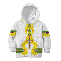 Enkutatash Ethiopia New Year Kid Hoodie Tilet Pattern With Adey Abeba Flowers LT05 - Wonder Print Shop