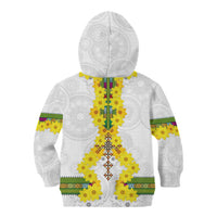 Enkutatash Ethiopia New Year Kid Hoodie Tilet Pattern With Adey Abeba Flowers LT05 - Wonder Print Shop