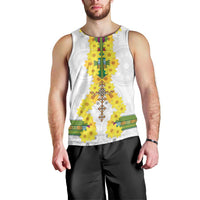 Enkutatash Ethiopia New Year Men Tank Top Tilet Pattern With Adey Abeba Flowers LT05 - Wonder Print Shop