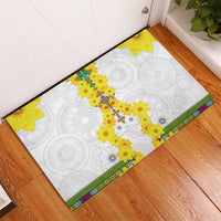 Enkutatash Ethiopia New Year Rubber Doormat Tilet Pattern With Adey Abeba Flowers LT05 - Wonder Print Shop