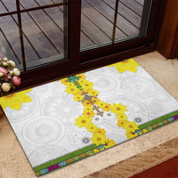 Enkutatash Ethiopia New Year Rubber Doormat Tilet Pattern With Adey Abeba Flowers LT05 - Wonder Print Shop