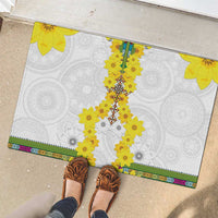 Enkutatash Ethiopia New Year Rubber Doormat Tilet Pattern With Adey Abeba Flowers LT05 - Wonder Print Shop