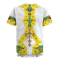 Enkutatash Ethiopia New Year Rugby Jersey Tilet Pattern With Adey Abeba Flowers LT05 - Wonder Print Shop