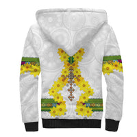 Enkutatash Ethiopia New Year Sherpa Hoodie Tilet Pattern With Adey Abeba Flowers LT05 - Wonder Print Shop