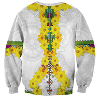 Enkutatash Ethiopia New Year Sweatshirt Tilet Pattern With Adey Abeba Flowers LT05 - Wonder Print Shop