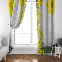 Enkutatash Ethiopia New Year Window Curtain Tilet Pattern With Adey Abeba Flowers LT05 - Wonder Print Shop