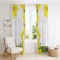 Enkutatash Ethiopia New Year Window Curtain Tilet Pattern With Adey Abeba Flowers LT05 - Wonder Print Shop