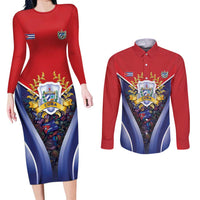Cuba Couples Matching Long Sleeve Bodycon Dress and Long Sleeve Button Shirt 123 Years Of Independence - Wonder Print Shop