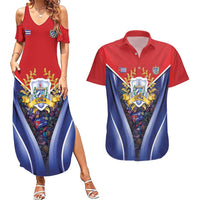 Cuba Couples Matching Summer Maxi Dress and Hawaiian Shirt 123 Years Of Independence - Wonder Print Shop
