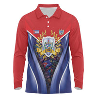 Cuba Long Sleeve Polo Shirt 123 Years Of Independence - Wonder Print Shop