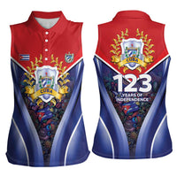 Cuba Women Sleeveless Polo Shirt 123 Years Of Independence - Wonder Print Shop