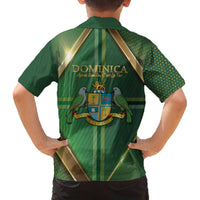 Dominica Independence Day Family Matching Off The Shoulder Long Sleeve Dress and Hawaiian Shirt 47 Years Of Freedom - Wonder Print Shop