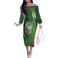 Dominica Independence Day Family Matching Off The Shoulder Long Sleeve Dress and Hawaiian Shirt 47 Years Of Freedom - Wonder Print Shop