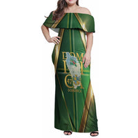 Dominica Independence Day Family Matching Off Shoulder Maxi Dress and Hawaiian Shirt 47 Years Of Freedom - Wonder Print Shop